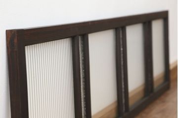 アンティーク　素敵なデザイン!モールガラス明かり取り(ガラス欄間)