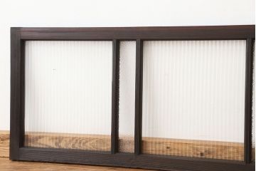 アンティーク　素敵なデザイン!モールガラス明かり取り(ガラス欄間)