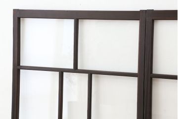 アンティーク　古いお家のシックなガラス戸　2枚セット(窓)