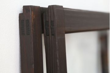アンティーク　古いお家のシックなガラス戸　2枚セット(窓)