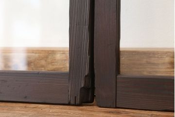 アンティーク　古いお家のシックなガラス戸　2枚セット(窓)