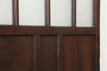 アンティーク　素敵なデザイン!モールガラスとダイヤガラスの引き戸　1枚(ガラス戸)