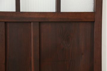 アンティーク　素敵なデザイン!モールガラスとダイヤガラスの引き戸　1枚(ガラス戸)