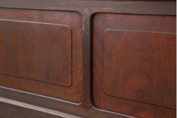 大正ロマン　古いお屋敷の上質な色ガラス引き戸　2枚セット(ガラス戸・建具)