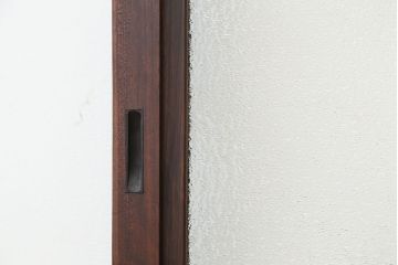 大正ロマン　古いお屋敷の上質な色ガラス引き戸　2枚セット(ガラス戸・建具)