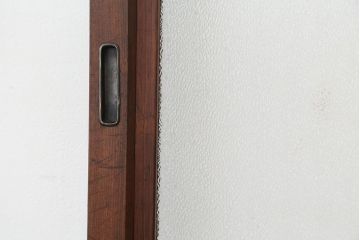 ★アンティーク　素敵なデザイン!古い木の上質なダイヤガラス戸　2枚セット(引き戸、建具)