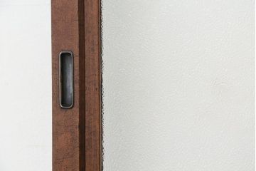 ★アンティーク　素敵なデザイン!古い木の上質なダイヤガラス戸　2枚セット(引き戸、建具)
