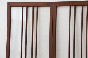 アンティーク　レトロなデザインのガラス戸　2枚セット(引き戸、建具)