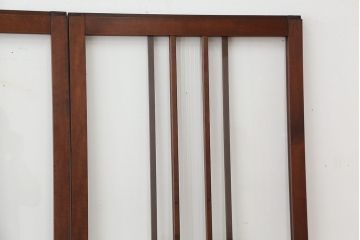 アンティーク　レトロなデザインのガラス戸　2枚セット(引き戸、建具)