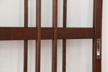 アンティーク　レトロなデザインのガラス戸　2枚セット(引き戸、建具)