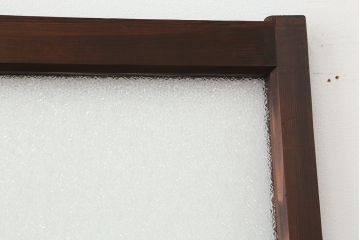 アンティーク　シンプルなダイヤガラス引き戸4枚セット