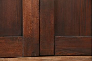 アンティーク　シンプルなダイヤガラス引き戸4枚セット