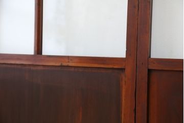 アンティーク　古いお家のシンプルな引き戸　4枚セット(ガラス戸、建具)