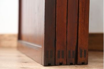 アンティーク　古いお家のシンプルな引き戸　4枚セット(ガラス戸、建具)