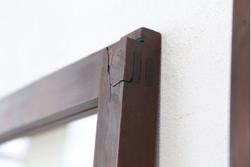 アンティーク　古いお家のシンプルな引き戸　4枚セット(ガラス戸、建具)