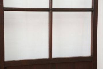 アンティーク　古いお家のシンプルな引き戸　4枚セット(ガラス戸、建具)