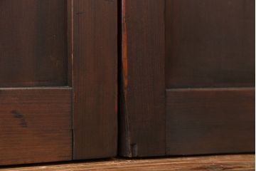 アンティーク　古いお家のシンプルな引き戸　4枚セット(ガラス戸、建具)