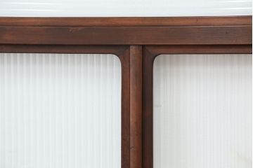 アンティーク　上質な作りのモールガラス引き戸　4枚セット(建具、ガラス戸)