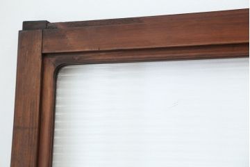 アンティーク　上質な作りのモールガラス引き戸　4枚セット(建具、ガラス戸)