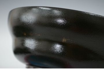 アンティーク雑貨　大正期!蒔絵の素晴らしい盆付菓子鉢(木製漆器)