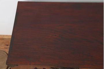 アンティーク家具　古民具・骨董　重厚!分厚い金具の全面ケヤキ特注仙台箪笥(直し有)