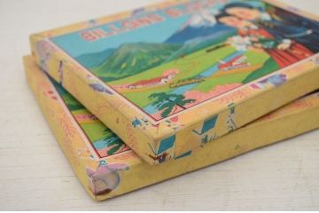 アンティーク雑貨　昭和20〜30年代　古いBILLDING.BLOCKS(木製ブロック玩具)