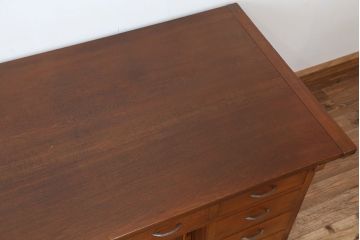 アンティーク家具　アンティーク　特大!古い洋裁店の大きなバタフライテーブル付き大きな作業台(カウンターテーブル)