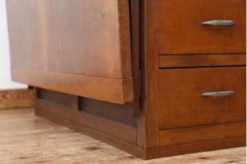 アンティーク家具　アンティーク　特大!古い洋裁店の大きなバタフライテーブル付き大きな作業台(カウンターテーブル)