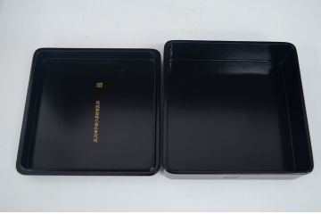 アンティーク雑貨　大正〜昭和初期　蒔絵の美しい木製菓子鉢・皿セット(漆器)