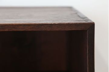 アンティーク家具　アンティーク　古い栗材のシンプルな飾り棚