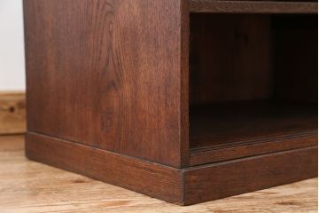 アンティーク家具　アンティーク　古い栗材のシンプルな飾り棚