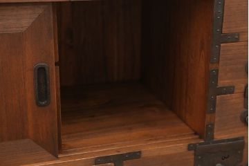 アンティーク家具　古民具・骨董　明治〜大正時代　小ぶりな関東帳場箪笥