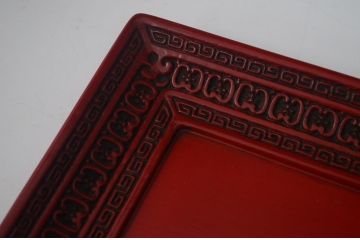 アンティーク雑貨　大正〜昭和初期!仙台堆朱盆付小箱(菓子器、文箱、硯箱)