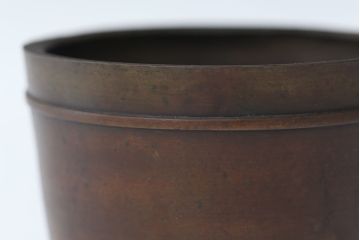 アンティーク雑貨　古民具・骨董　古い煙草盆　2個セット(銅火入、陶器火入)