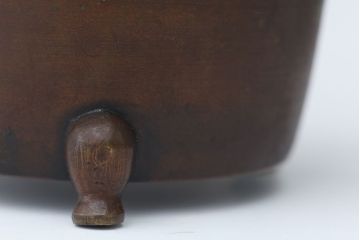 アンティーク雑貨　古民具・骨董　古い煙草盆　2個セット(銅火入、陶器火入)