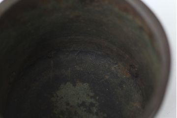 アンティーク雑貨　古民具・骨董　古い煙草盆　2個セット(銅火入、陶器火入)