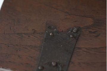 アンティーク雑貨　アンティーク　古い栗材の小さな銭箱(銭函)