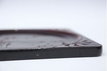 アンティーク雑貨　古民具・骨董　古い木製彫刻お盆　5枚(菓子器)