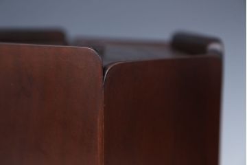 アンティーク雑貨　伝統工芸・日光彫ごみ箱　2点セット(木製)