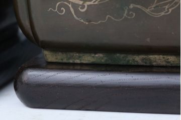 アンティーク雑貨　古民具・骨董　古銅!象嵌の見事な火鉢　1対(手焙り)