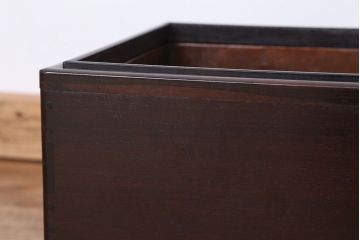 アンティーク雑貨　古民具・骨董　古い唐木角火鉢　一対(手焙り)