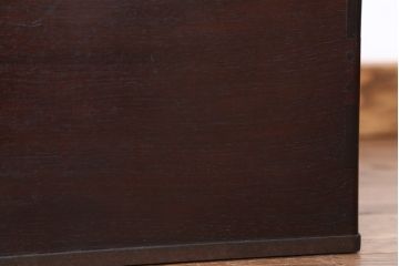 アンティーク雑貨　古民具・骨董　古い唐木角火鉢　一対(手焙り)