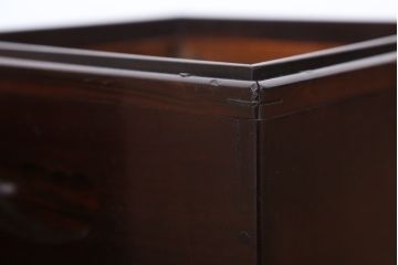 アンティーク雑貨　古民具・骨董　古い唐木角火鉢　一対(手焙り)