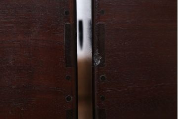 アンティーク雑貨　古民具・骨董　古い唐木角火鉢　一対(手焙り)
