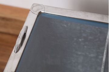 レトロ家具　昭和レトロ　古い商店のブリキガラスケース