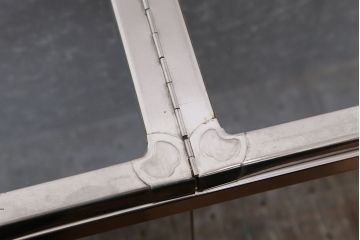 レトロ家具　昭和レトロ　古い商店のブリキガラスケース