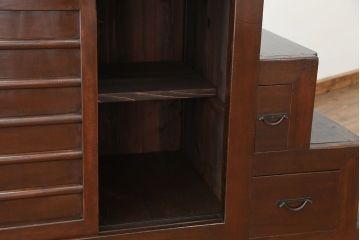 アンティーク家具　古民具・骨董　味わい深い京都産重ね階段箪笥