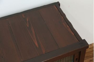 アンティーク家具　古民具・骨董 アンティーク鉄脚収納棚