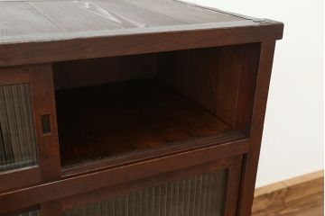 アンティーク家具　古民具・骨董 アンティーク鉄脚収納棚