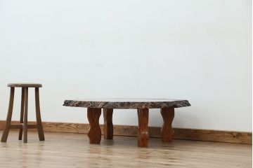 アンティーク家具　高級品!カリンブドウ杢 　花梨　座卓(机・テーブル)